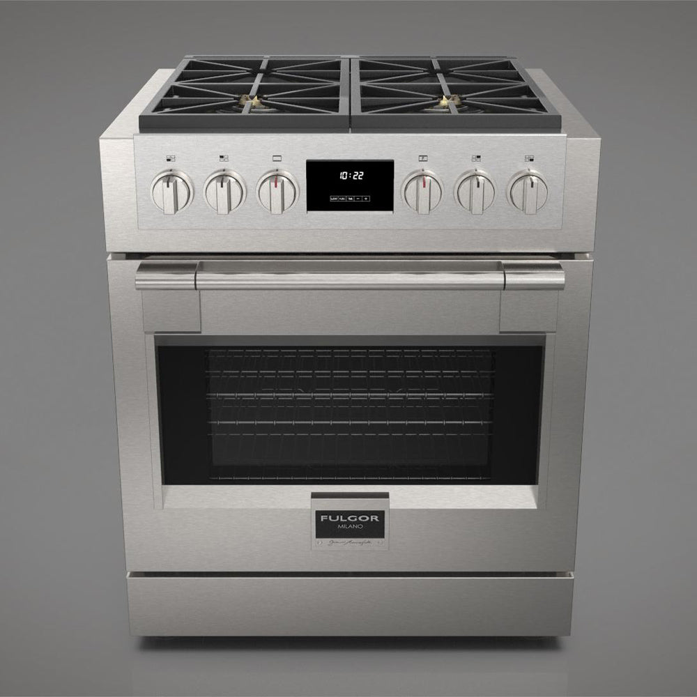 Fulgor Milano 30 in. 600 Series Pro All Gas Range with 4 Burners in Stainless Steel (F6PGR304S2)-