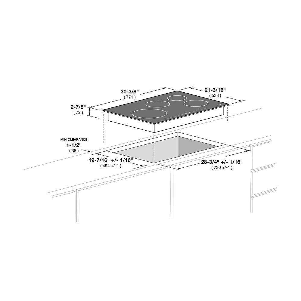 Fulgor Milano 30 in. 700 Series Induction Cooktop with 4 Induction Elements (F7IT30S1)-