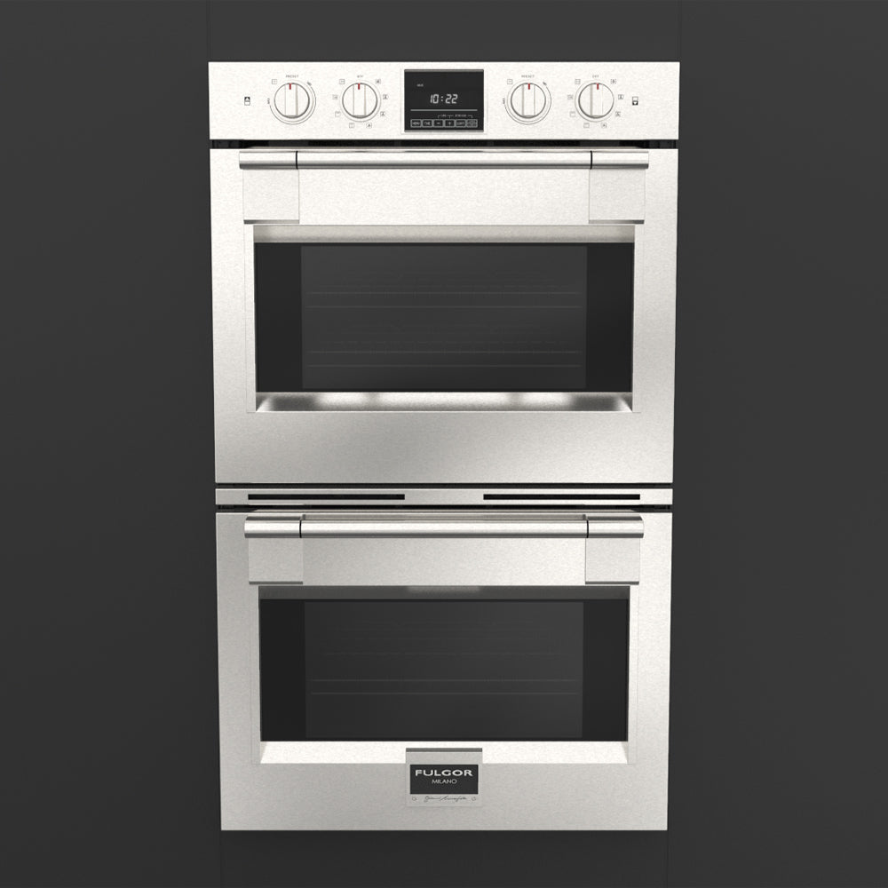 Fulgor Milano 30 in. Electric Built-in Double Wall Oven in Stainless Steel (F6PDP30S1)-