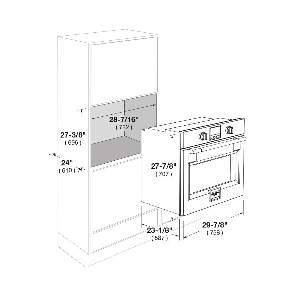 Fulgor Milano 30 in. Electric Built-in Single Wall Oven in Stainless Steel (F6PSP30S1)-