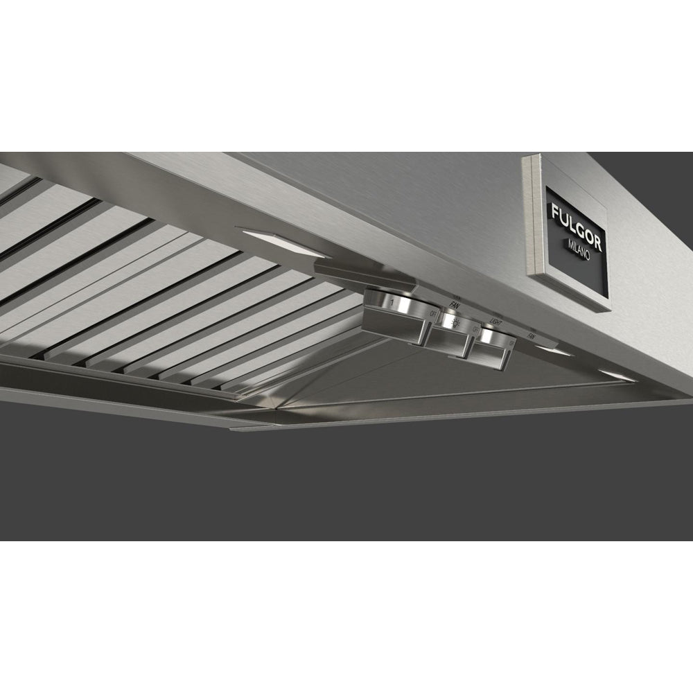 Fulgor Milano 36 in. 1000 CFM Professional Under Cabinet Range Hood with Knob Control in Stainless Steel (F6PH36DS1)-