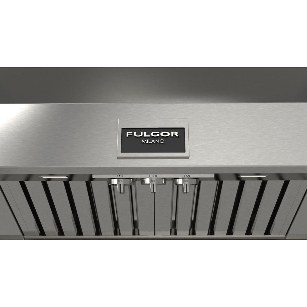 Fulgor Milano 36 in. 1000 CFM Professional Under Cabinet Range Hood with Knob Control in Stainless Steel (F6PH36DS1)-