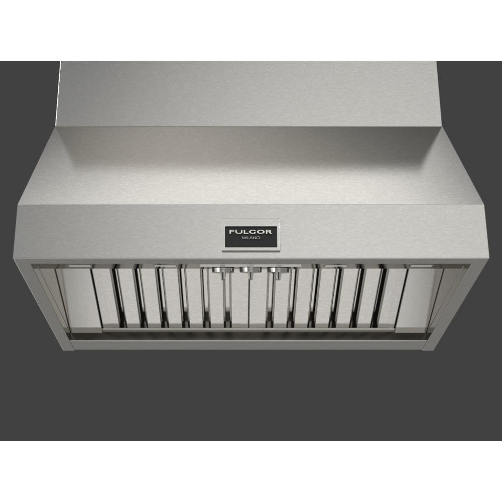 Fulgor Milano 36 in. 1000 CFM Professional Under Cabinet Range Hood with Knob Control in Stainless Steel (F6PH36DS1)-