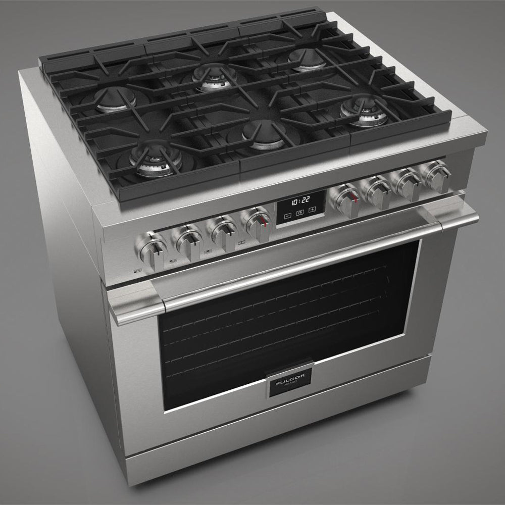 Fulgor Milano 36 in. 400 Series Accento All Gas Range in Stainless Steel (F4PGR366S2)-