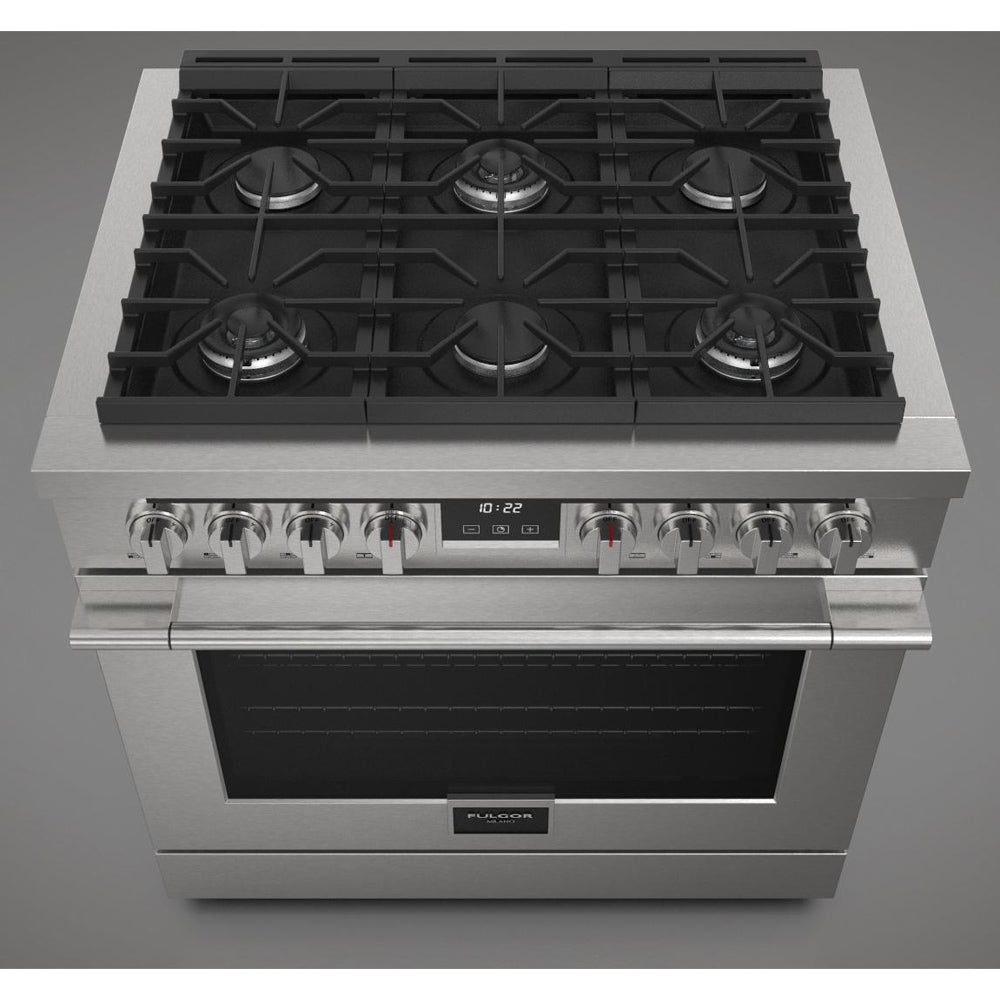 Fulgor Milano 36 in. 400 Series Accento All Gas Range in Stainless Steel (F4PGR366S2)-