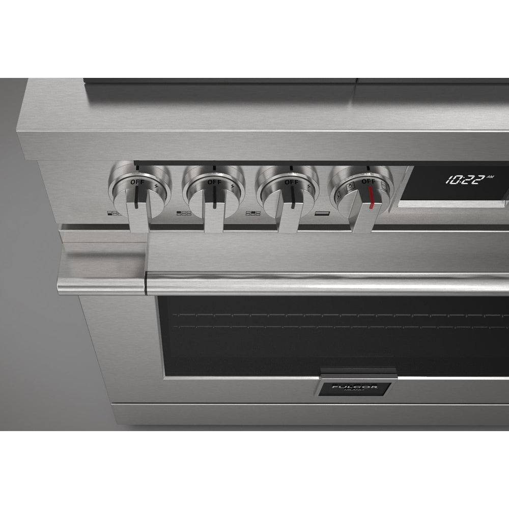 Fulgor Milano 36 in. 400 Series Accento Dual Fuel Range in Stainless Steel (F4PDF366S1)-