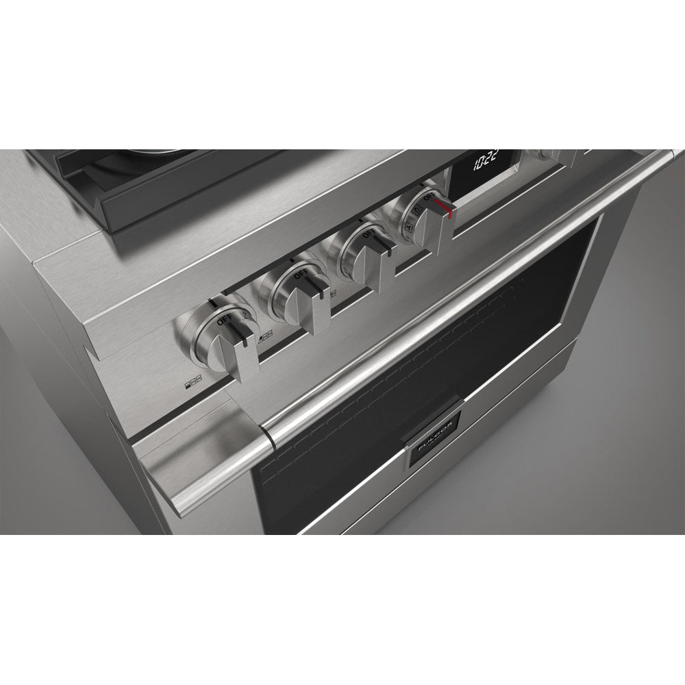 Fulgor Milano 36 in. 400 Series Accento Dual Fuel Range in Stainless Steel (F4PDF366S1)-