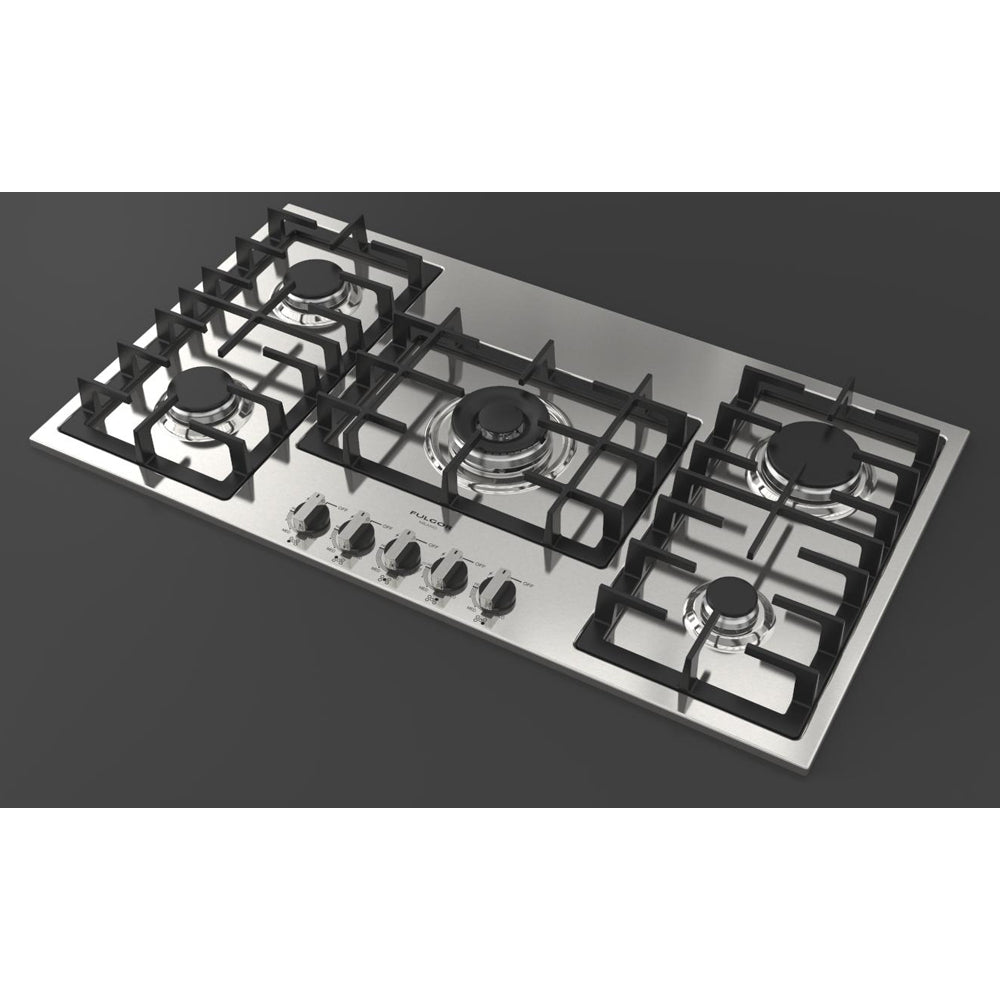 Fulgor Milano 36 in. 400 Series Gas Cooktop with 5 Burners in Stainless Steel (F4GK36S1)-