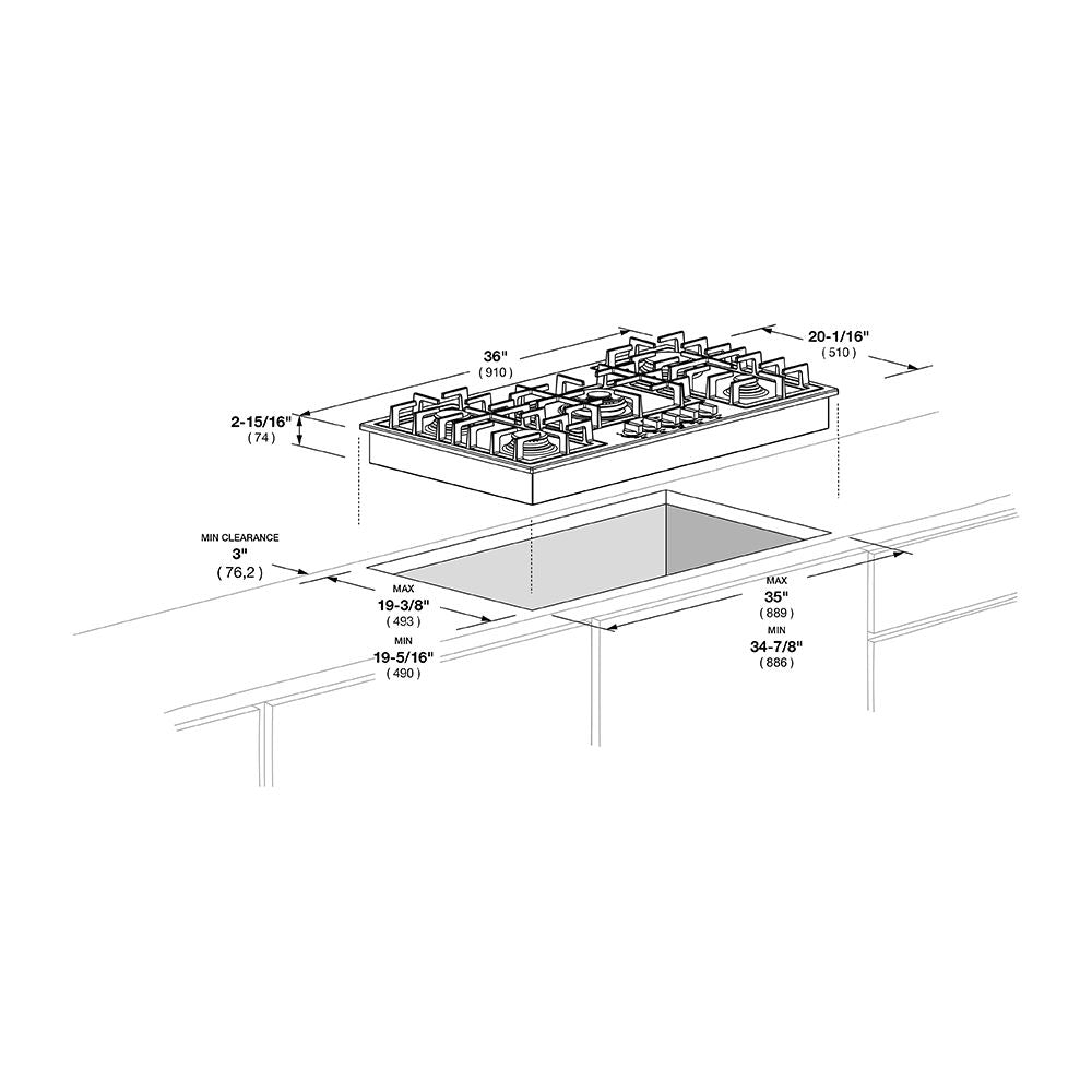 Fulgor Milano 36 in. 400 Series Gas Cooktop with 5 Burners in Stainless Steel (F4GK36S1)-