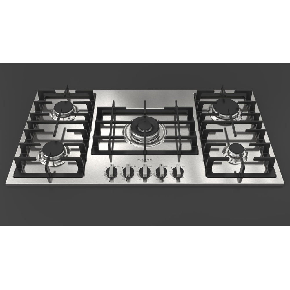 Fulgor Milano 36 in. 400 Series Gas Cooktop with 5 Burners in Stainless Steel (F4GK36S1)-