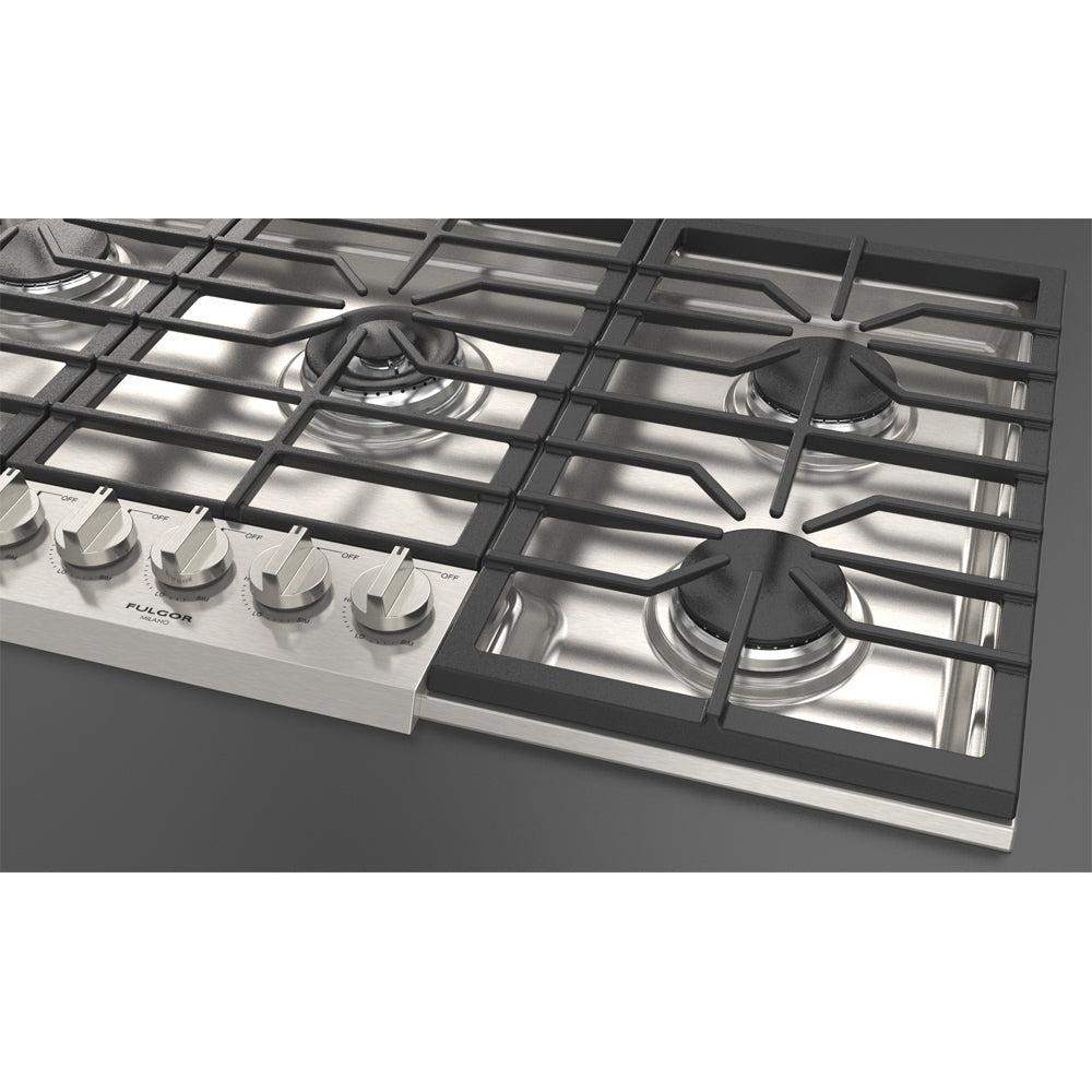 Fulgor Milano 36 in. 400 Series Gas Cooktop with 5 Burners in Stainless Steel (F4PGK365S1)-