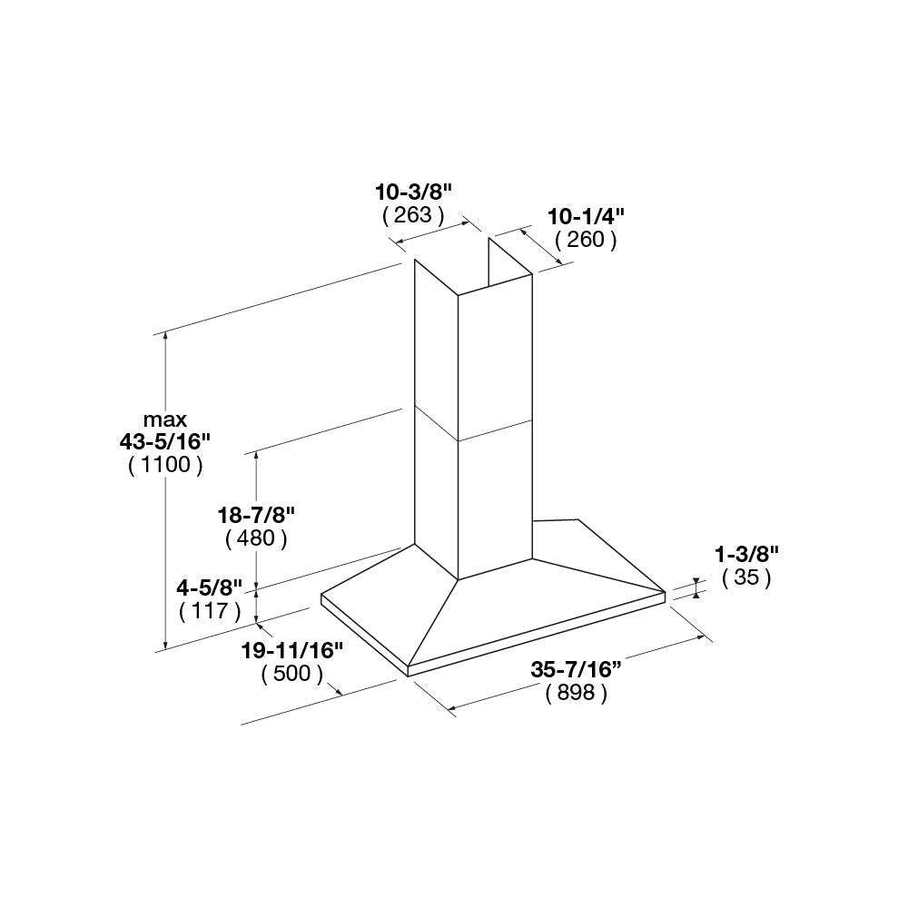 Fulgor Milano 36 in. 600 CFM Wall Mount Range Hood in Stainless Steel (F4CW36S1)-