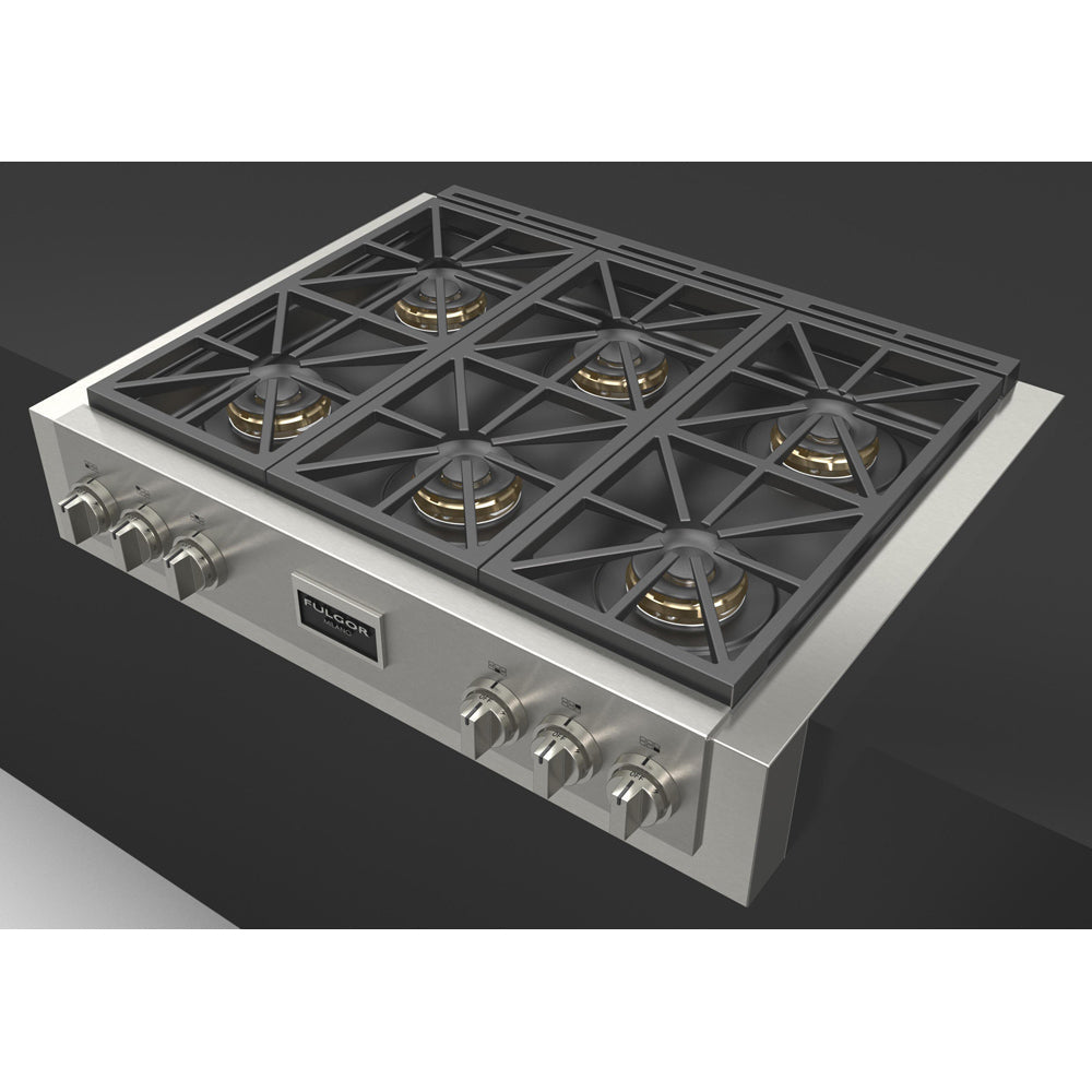 Fulgor Milano 36" Gas Rangetop with 6 Burners (F6GRT366S1)