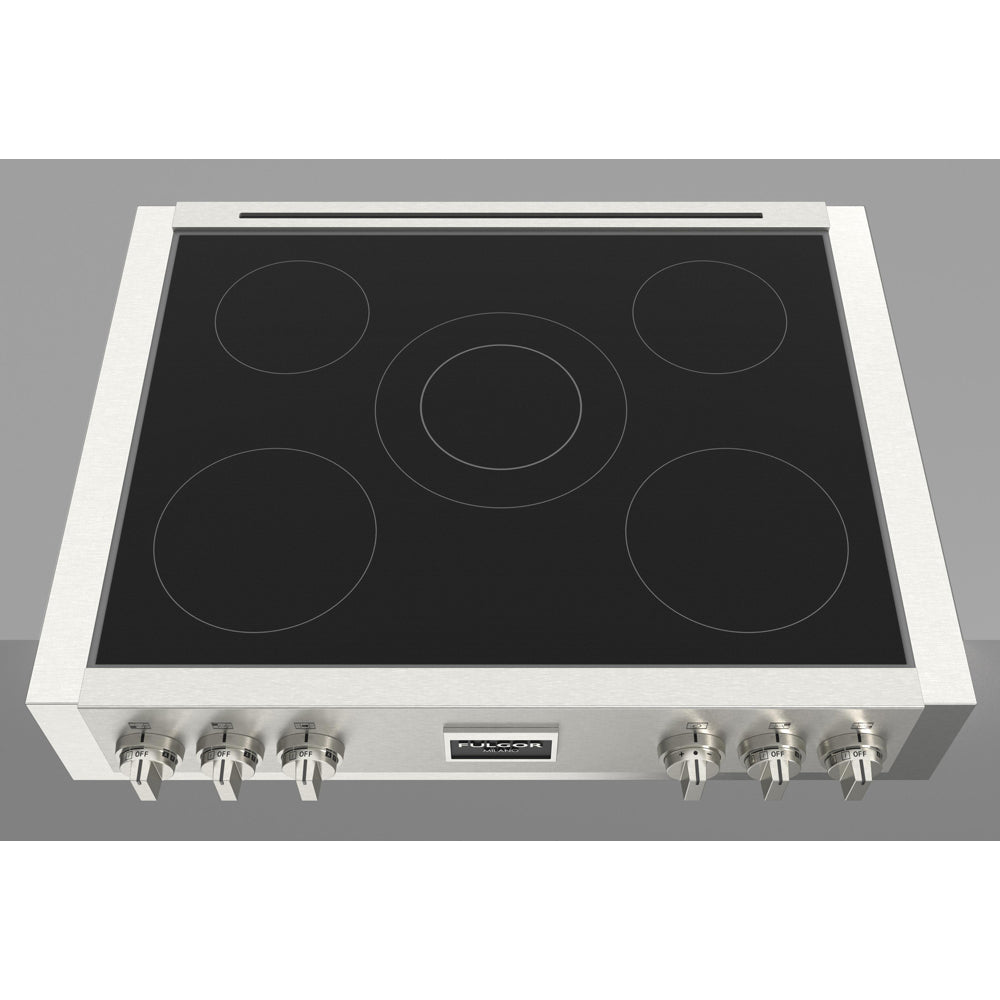 Fulgor Milano 36 in. 600 Professional Series Induction Range Top in Stainless Steel with Glass Ceramic Top (F6IRT365S1)-