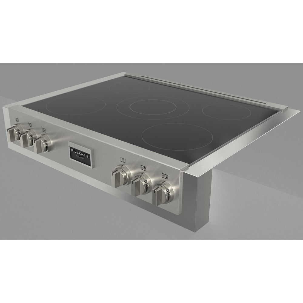 Fulgor Milano 36 in. 600 Professional Series Induction Range Top in Stainless Steel with Glass Ceramic Top (F6IRT365S1)-