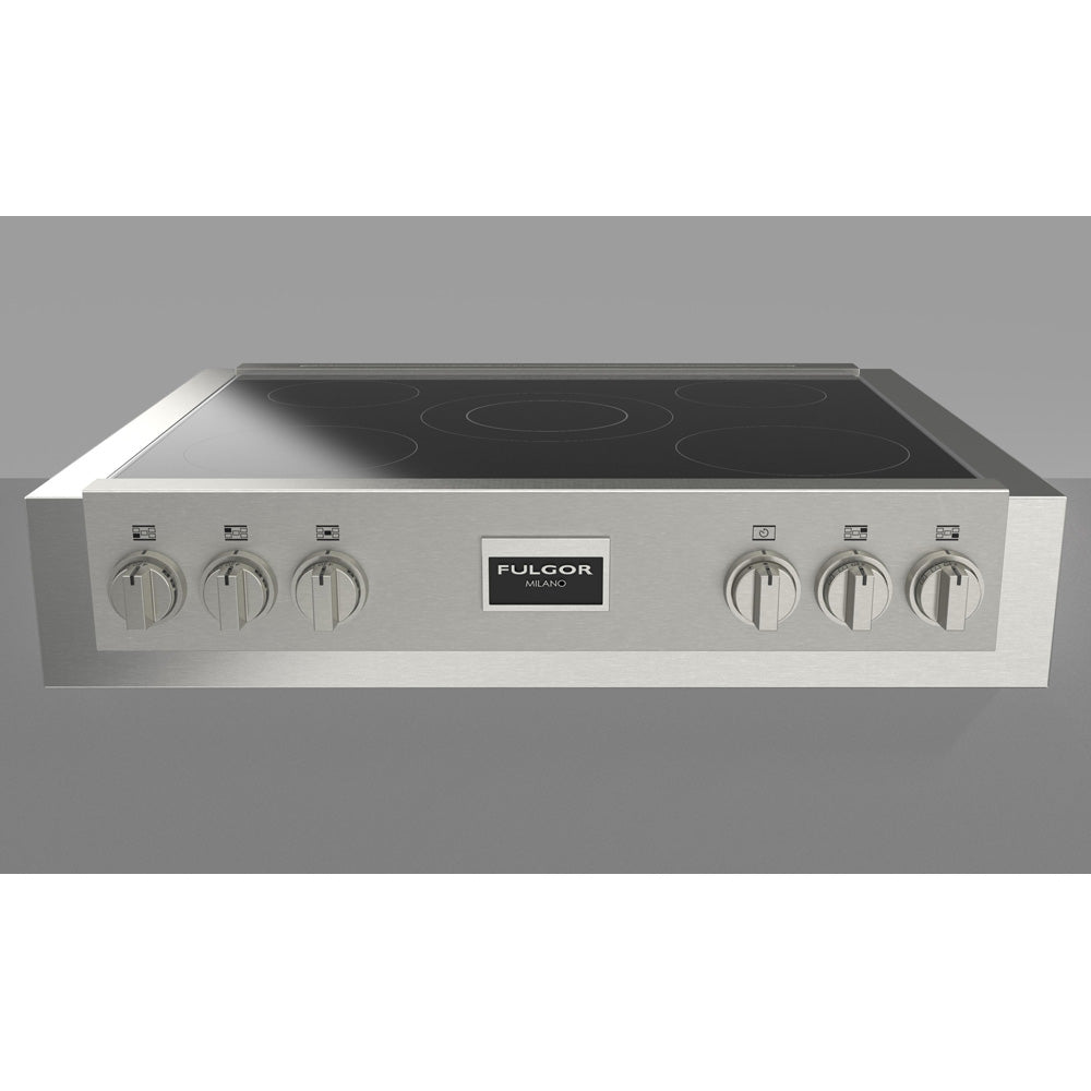 Fulgor Milano 36 in. 600 Professional Series Induction Range Top in Stainless Steel with Glass Ceramic Top (F6IRT365S1)-