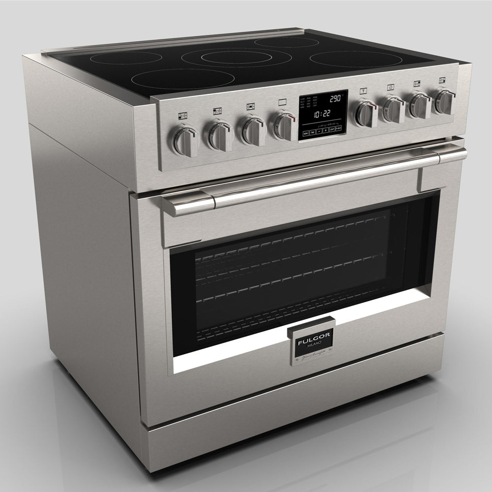 Fulgor Milano 36 in. 600 Series All Electric Induction Range in Stainless Steel (F6PIR365S1)-