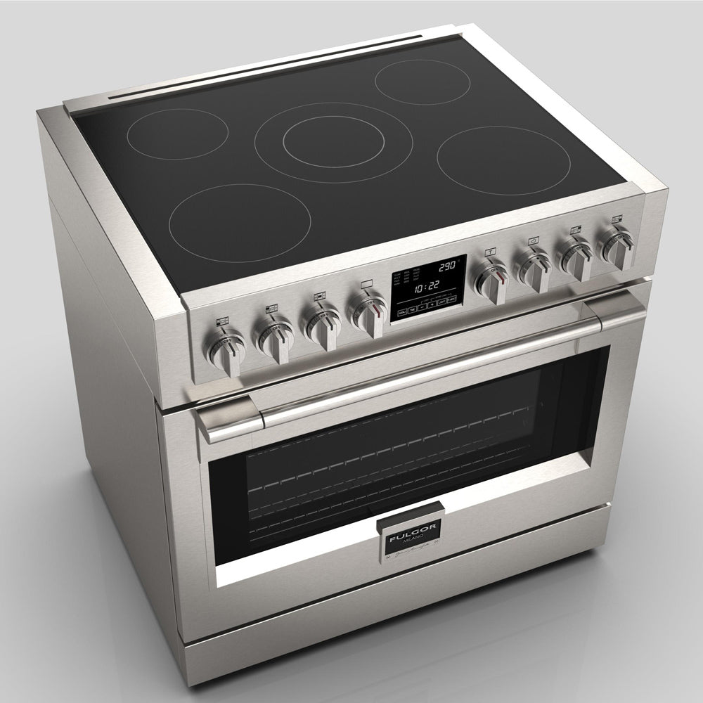 Fulgor Milano 36 in. 600 Series All Electric Induction Range in Stainless Steel (F6PIR365S1)-