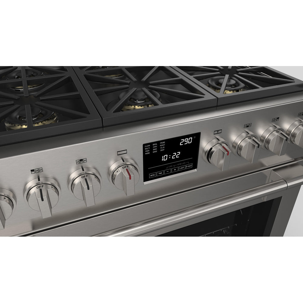 Fulgor Milano 36 in. 600 Series Dual Fuel Range with 6 Burners in Stainless Steel (F6PDF366S1)-