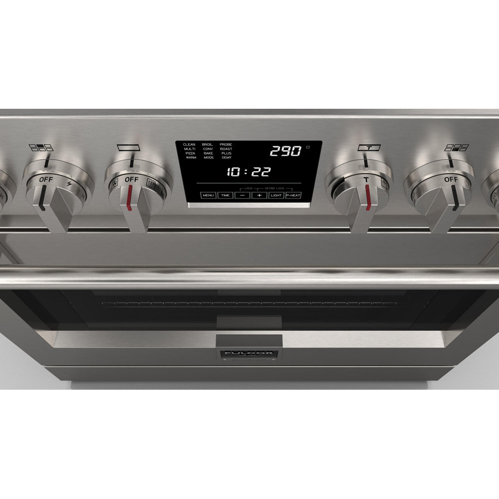 Fulgor Milano 36 in. 600 Series Dual Fuel Range with 6 Burners in Stainless Steel (F6PDF366S1)-