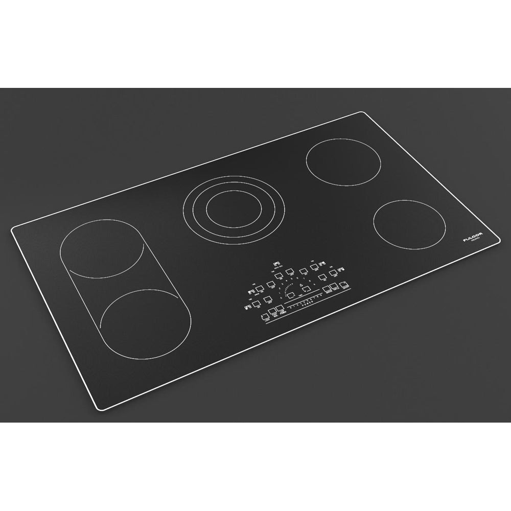 Fulgor Milano 36 in. 600 Series Electric Cooktop with 5 Burners and Glass Ceramic Cooktop in Stainless Steel (F6RT36S2)-