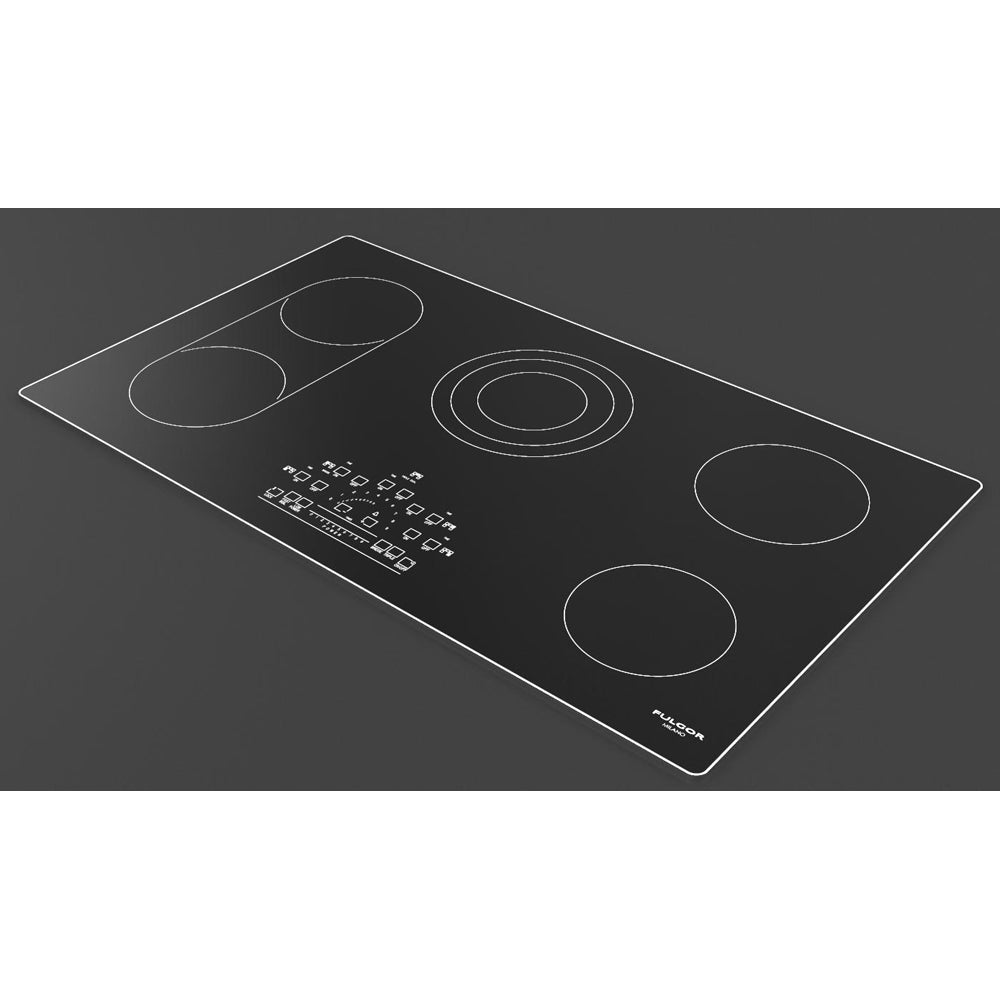 Fulgor Milano 36 in. 600 Series Electric Cooktop with 5 Burners and Glass Ceramic Cooktop in Stainless Steel (F6RT36S2)-