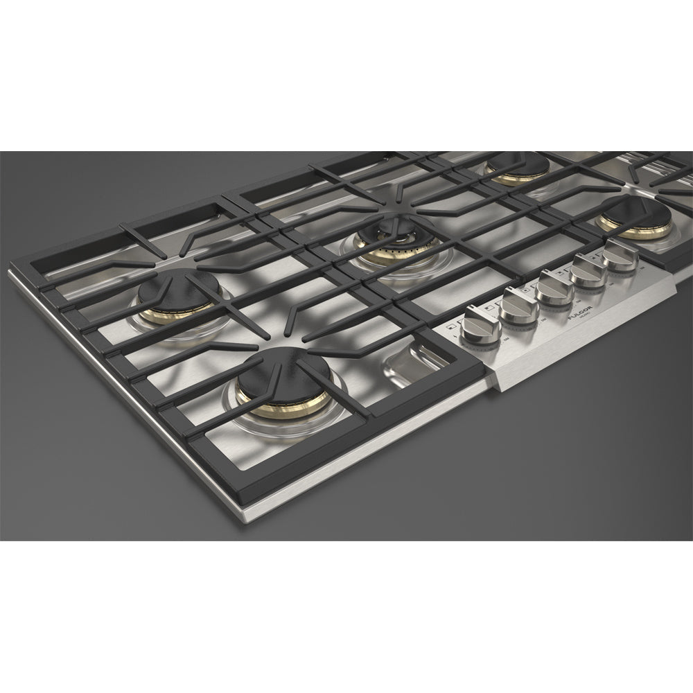 Fulgor Milano 36 in. 600 Series Gas Cooktop with 5 Burners in Stainless Steel (F6PGK365S1)-