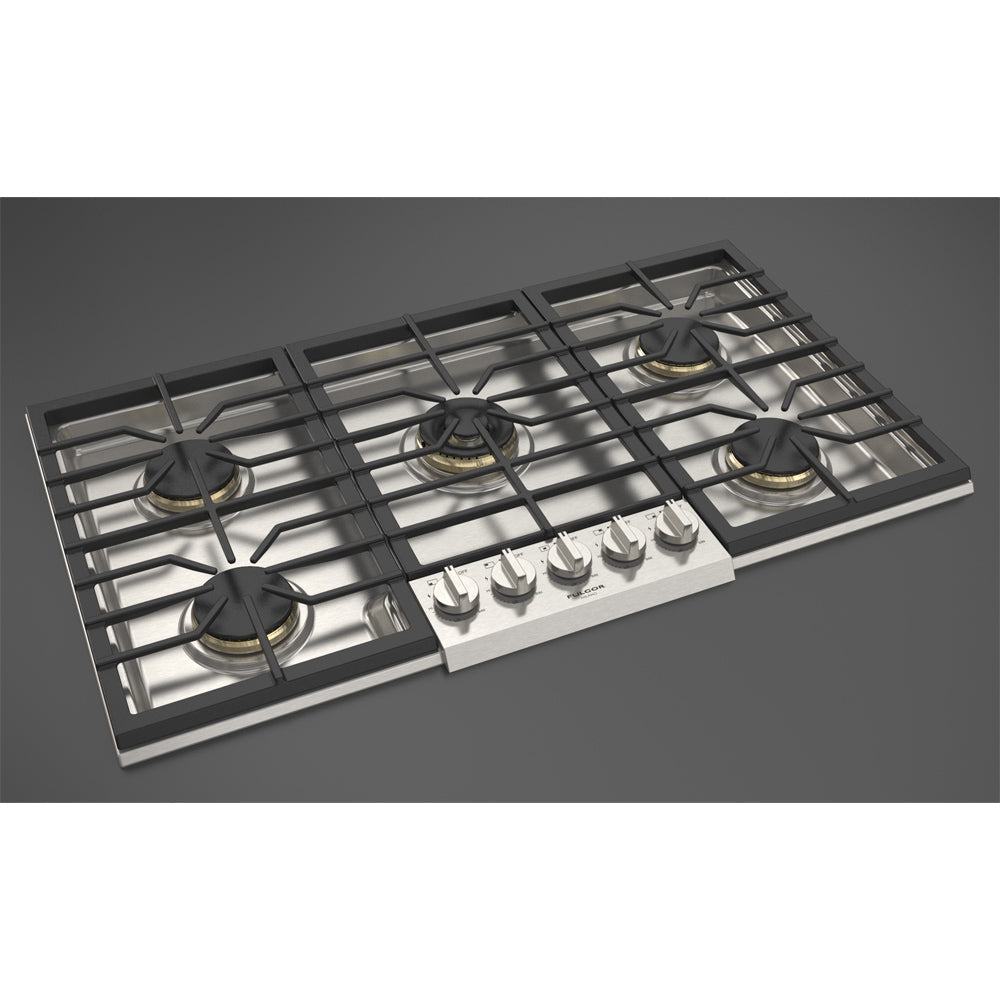 Fulgor Milano 36 in. 600 Series Gas Cooktop with 5 Burners in Stainless Steel (F6PGK365S1)-