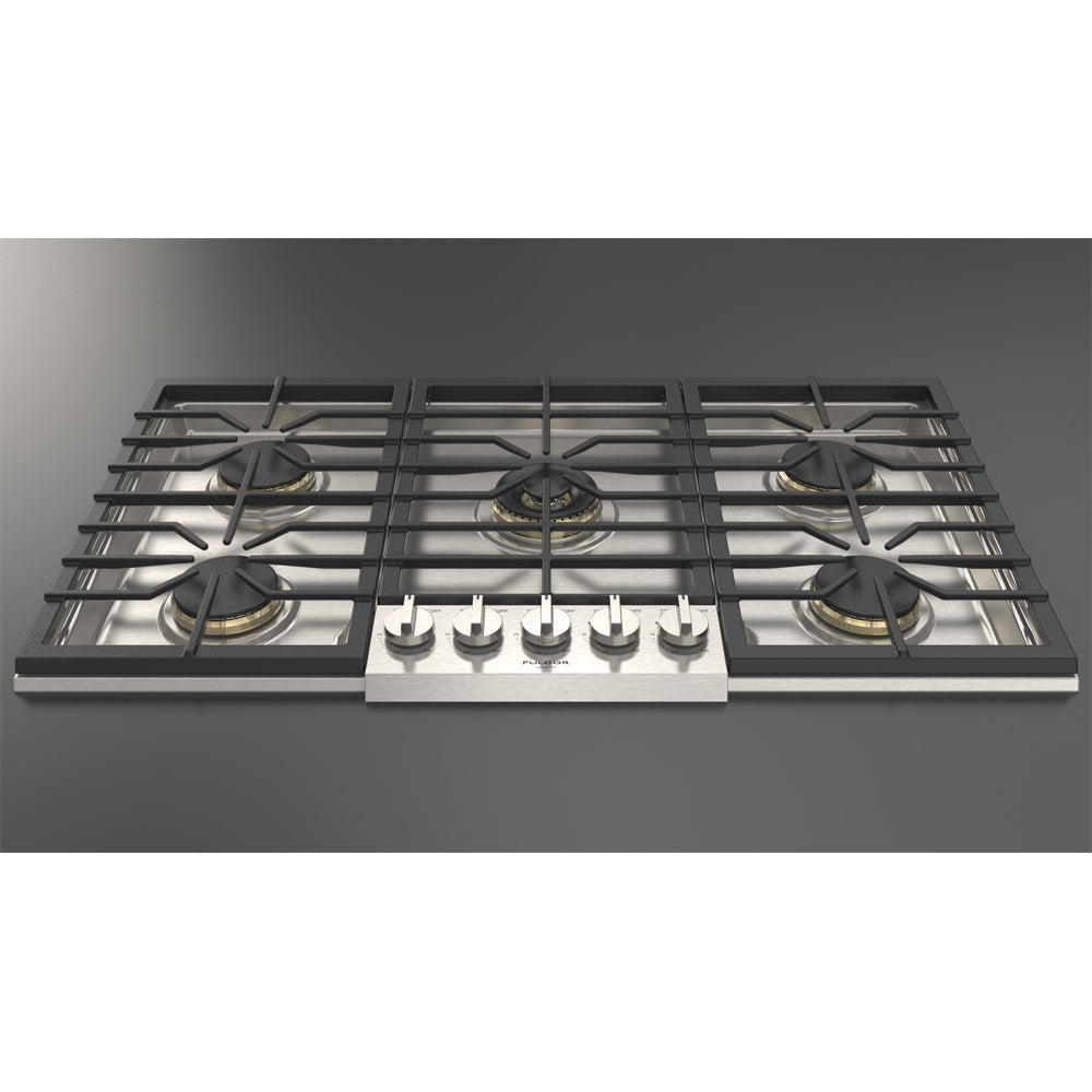 Fulgor Milano 36 in. 600 Series Gas Cooktop with 5 Burners in Stainless Steel (F6PGK365S1)-