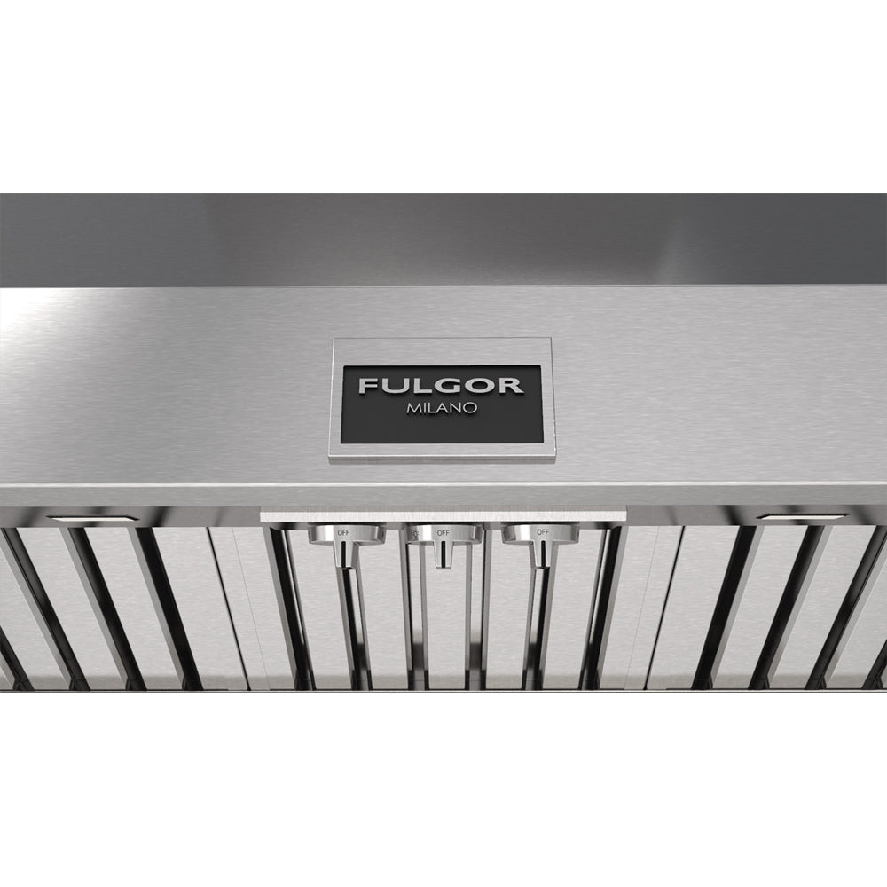 Fulgor Milano 48 in. 1000 CFM Professional Wall Mount Range Hood in Stainless Steel (F6PC48DS1)-