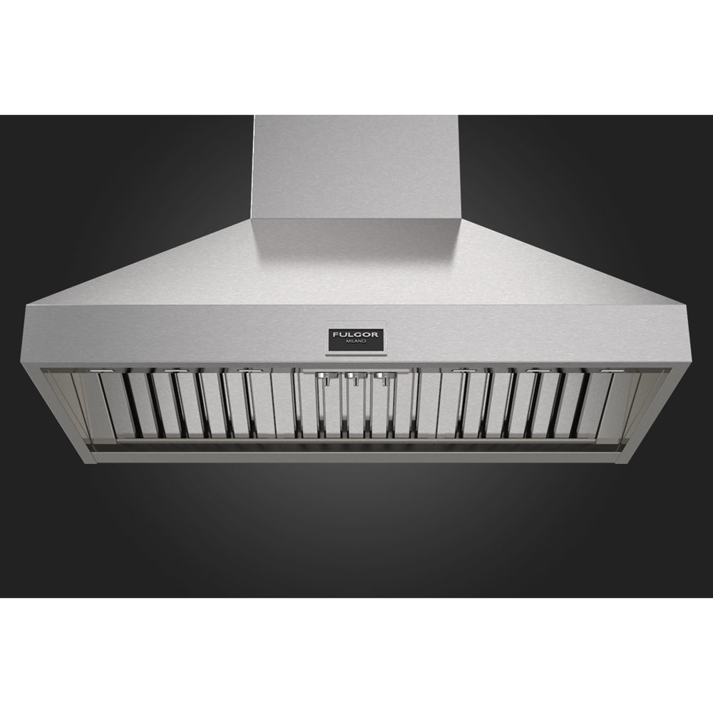 Fulgor Milano 48 in. 1000 CFM Professional Wall Mount Range Hood in Stainless Steel (F6PC48DS1)-