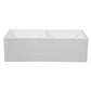 Kingston Brass 33 in. Solid Surface Double Bowl Farmhouse Kitchen Sink, Matte White (GKFA331810BCD) 