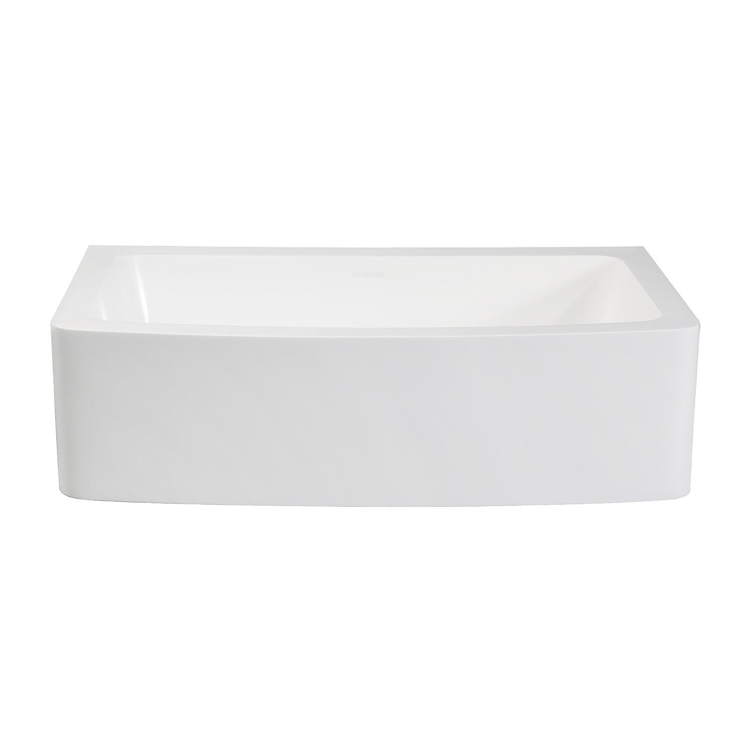 Kingston Brass Solid Surface 33 in. x 22 in. Farmhouse Single Bowl Kitchen Sink, Matte White Matte White