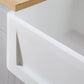 Kingston Brass 36 in. Solid Surface Matte Stone Apron Front Farmhouse Single Bowl Kitchen Sink in Matte White (GKFA361810SQ)