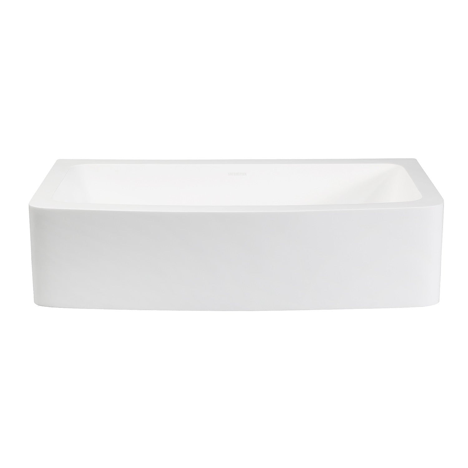 Kingston Brass Solid Surface 36 in. x 22 in. Farmhouse Single Bowl Kitchen Sink, Matte White Matte White