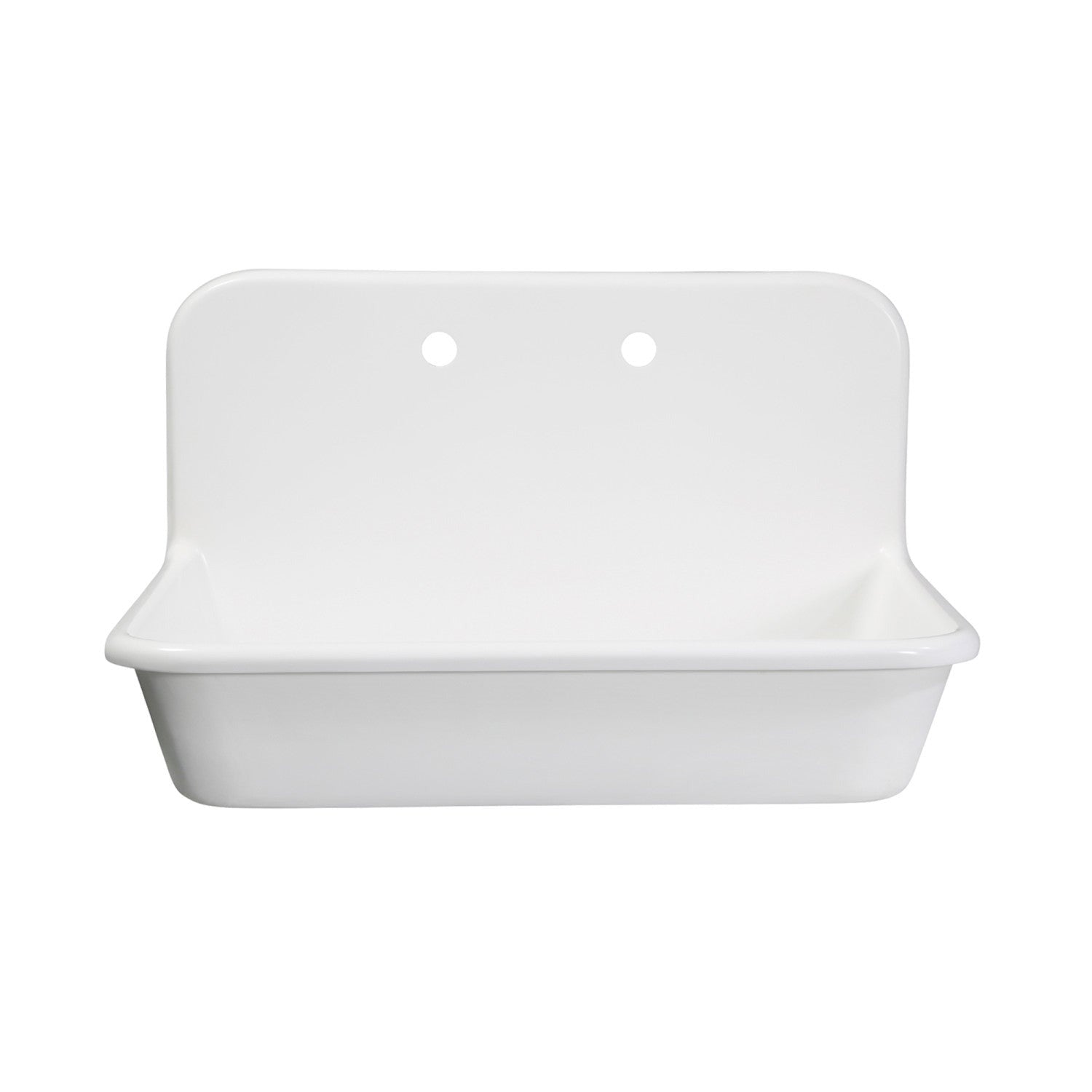 Kingston Brass Arcticstone 30 in. Solid Surface Farmhouse Kitchen Sink with Backsplash, Matte White (GKTA302119) Matte White