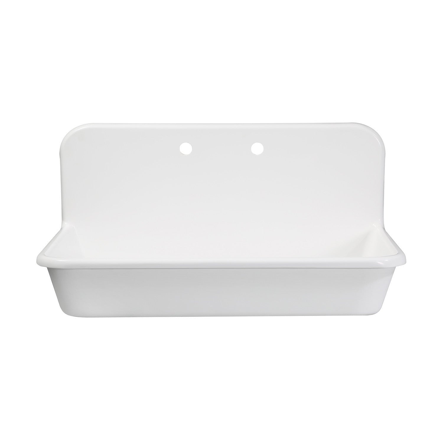 Kingston Brass Arcticstone 36 in. Solid Surface Farmhouse Kitchen Sink with Backsplash, Matte White (GKTA362119) Matte White