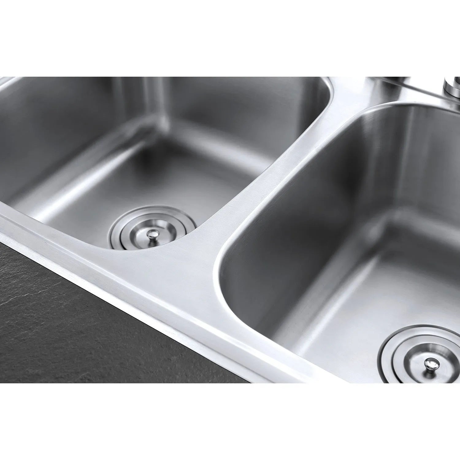 Kingston Brass 33 in. Drop-in Double Bowl Kitchen Sink in Brushed Stainless Steel (GKTD33228)