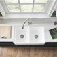 Kingston Brass Arcticstone 36 in. Solid Surface Farmhouse Kitchen Sink, Matte/Glossy White (GPFA361810BCD) Matte/Glossy White