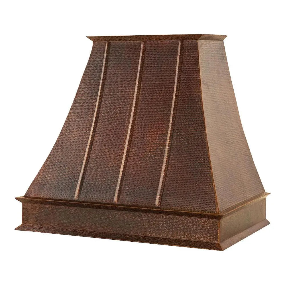 Premier Copper 38 in. Euro Wall Mounted Range Hood in Hammered Copper main image.