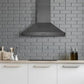 Hauslane Chef 30 in. Convertible Black Stainless Steel Wall Mount Range Hood (WM-590BSS-30) lifestyle, in a modern kitchen.