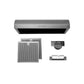 Hauslane Chef 30 in. Convertible Stainless Steel Under Cabinet Range Hood (UC-B018SS-30) baffle filters, damper, and hardware.