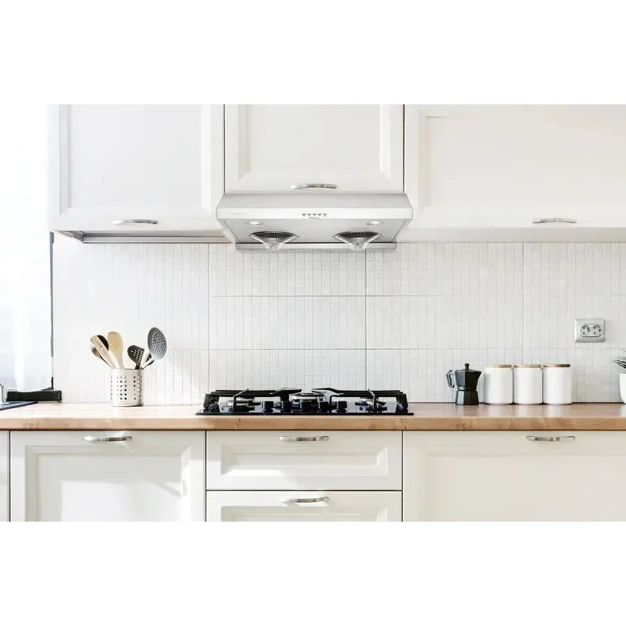 Hauslane Chef 30 in. Ducted Stainless Steel Under Cabinet Range Hood (UC-C100SS-30) under