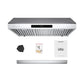Hauslane Chef 30 in. Ducted Stainless Steel Under Cabinet Range Hood (UC-PS10SS-30) with included parts and hardware. 