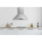 Hauslane Chef Convertible Stainless Steel Wall Mount Range Hood (WM-538SS) lifestyle, in a farmhouse-style kitchen.
