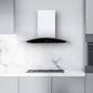 Hauslane Chef Convertible Stainless Steel Wall Mount Range Hood (WM-639SS) lifestyle, in a modern kitchen.