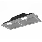 Faber Inca Smart Gray Range Hood Insert with Size Options in Stainless Steel