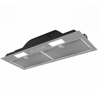Faber Inca Smart Gray Range Hood Insert with Size Options in Stainless Steel