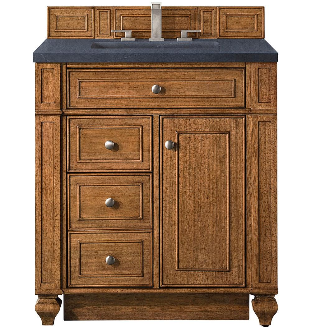 James Martin Vanities Bristol Collection 30 in. Single Vanity in Saddle Brown with Countertop Options