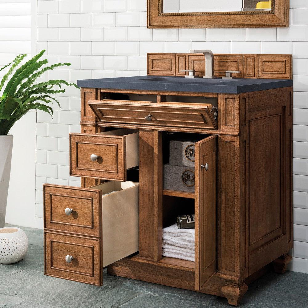 James Martin Vanities Bristol Collection 30 in. Single Vanity in Saddle Brown with Countertop Options 